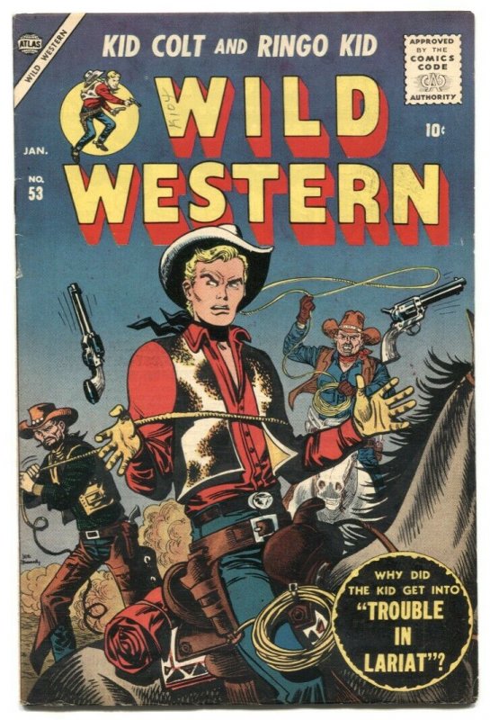 Wild Western #53 (Atlas Comics, 1957), raw comic book in FN+ condition — front cover