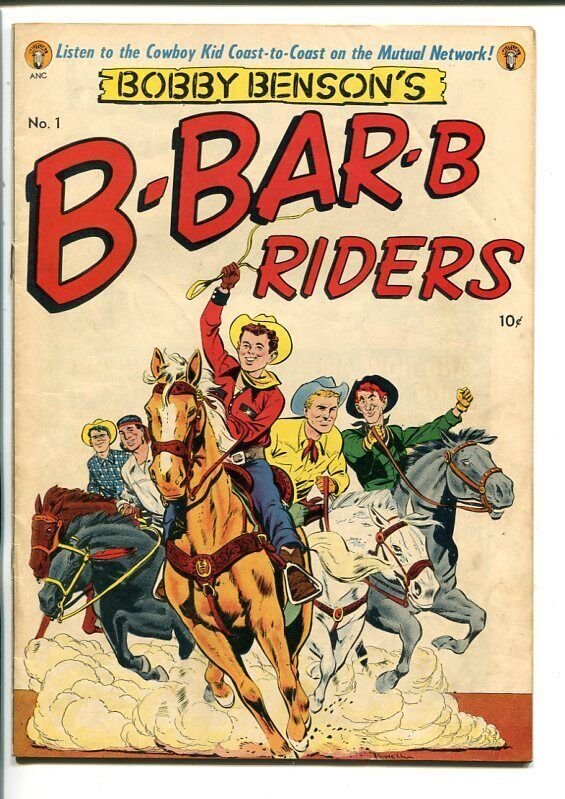 Bobby Benson's B-Bar-B Riders #1-1950-BOB Powell-Southern States PEDIGREE-vf (Magazine Enterprises), raw, ungraded comic book — front cover