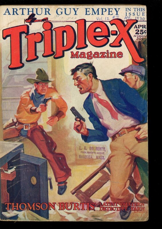 Triple-X Magazine - 04/30 - Vintage Western Pulp - George Rozen Cover, raw, ungraded comic book — front cover