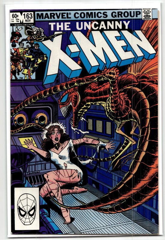 The Uncanny X-Men #163 (Marvel Comics, 1982), raw, ungraded comic book — front cover