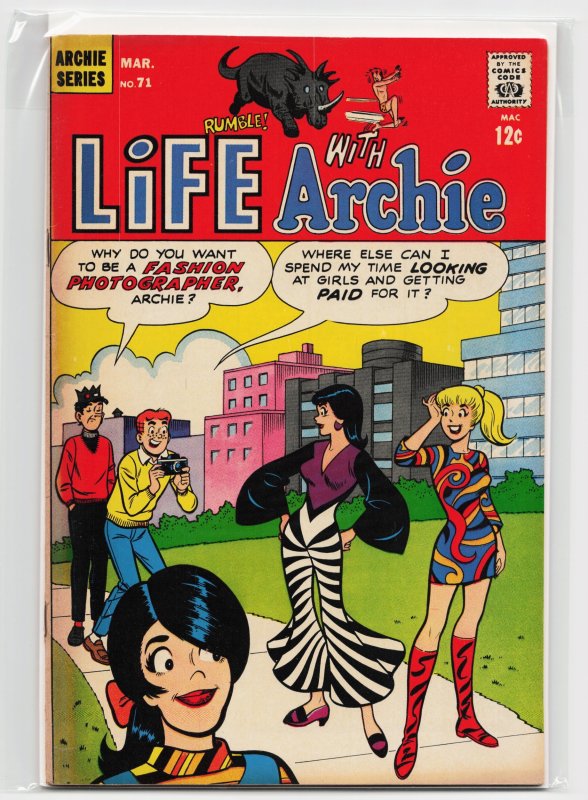 Life with Archie #71 (Archie Comics, 1968), raw, ungraded comic book — front cover