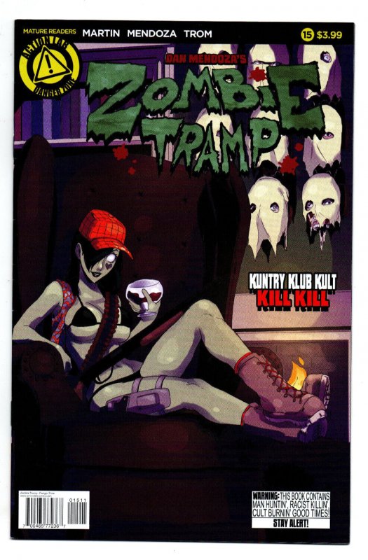 Zombie Tramp #15 (Action Lab Entertainment, 2015), raw comic book in NM condition — front cover