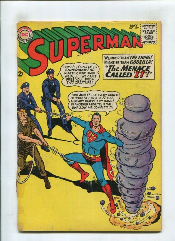 Superman #177 (DC Comics, 1965), raw comic book in 3.5 condition — front cover