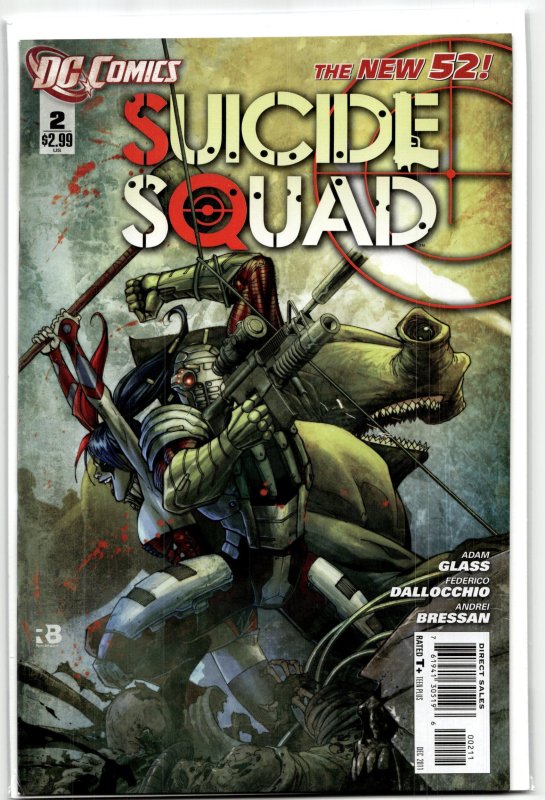 Suicide Squad #2 (DC Comics, 2011), raw, ungraded comic book — front cover