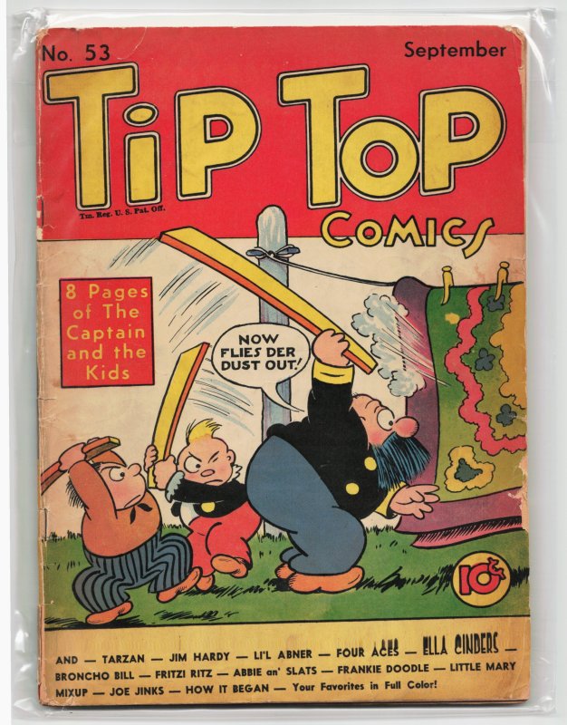 Tip Top Comics #53 (United Feature Syndicate, 1940), raw, ungraded comic book — front cover
