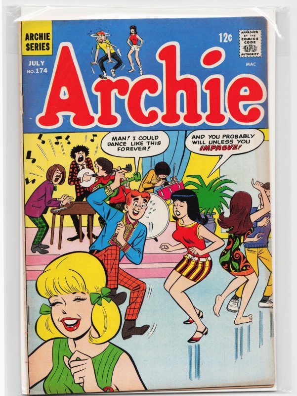 Archie #174 (Archie Comics, 1967), raw, ungraded comic book — front cover
