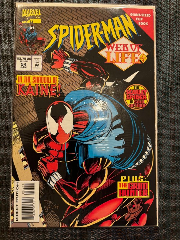 Spider-Man #54 (Marvel Comics, 1995), raw, ungraded comic book — front cover