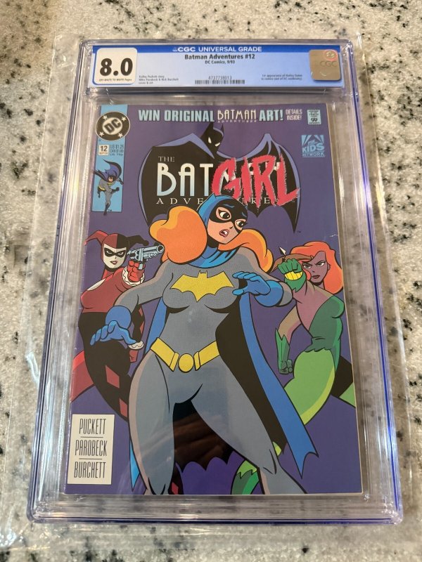Batman Adventures #12 (Marvel Comics), CGC 8.0 graded comic book, Universal Blue label — front cover in its holder
