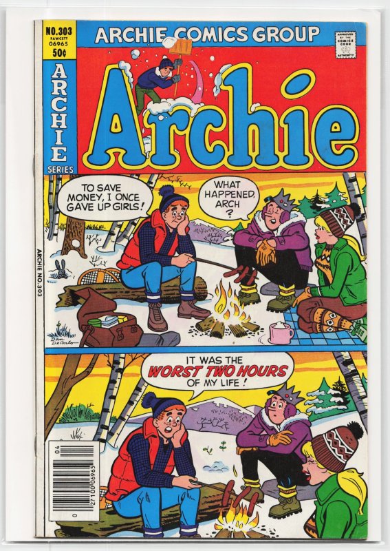 Archie #303 (Archie Comics, 1981), raw, ungraded comic book — front cover
