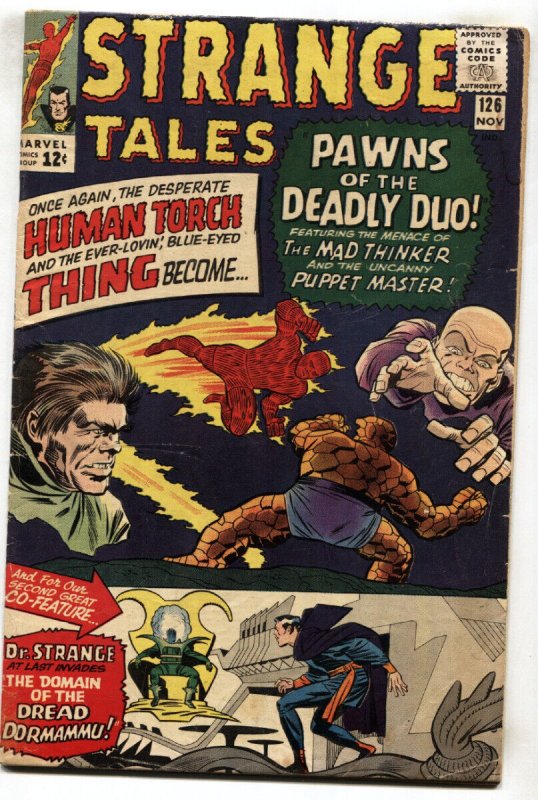 Strange Tales #126 (Marvel Comics, 1964), raw comic book in VG- condition — front cover