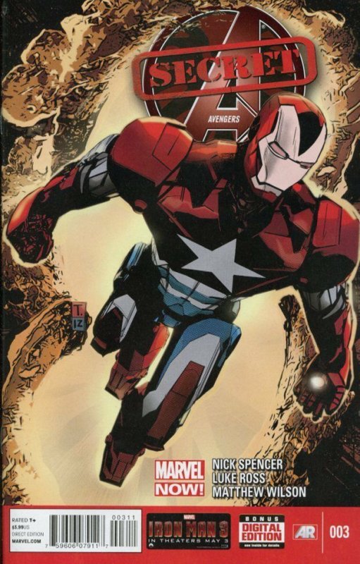 Secret Avengers #3 (Marvel Comics, 2013), raw, ungraded comic book — front cover