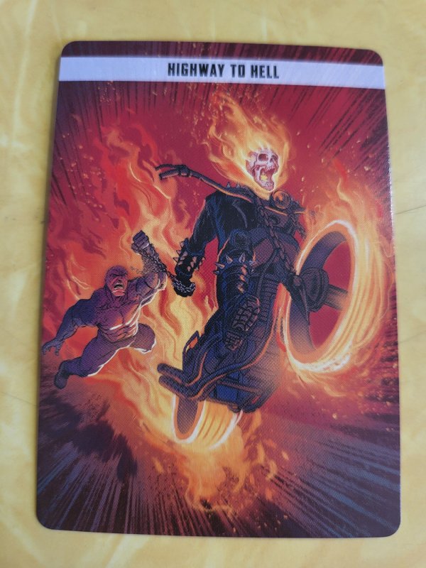 Marvel Crisis Protocol Game Card - Highway to Hell (Marvel Comics), raw, ungraded comic book — front cover