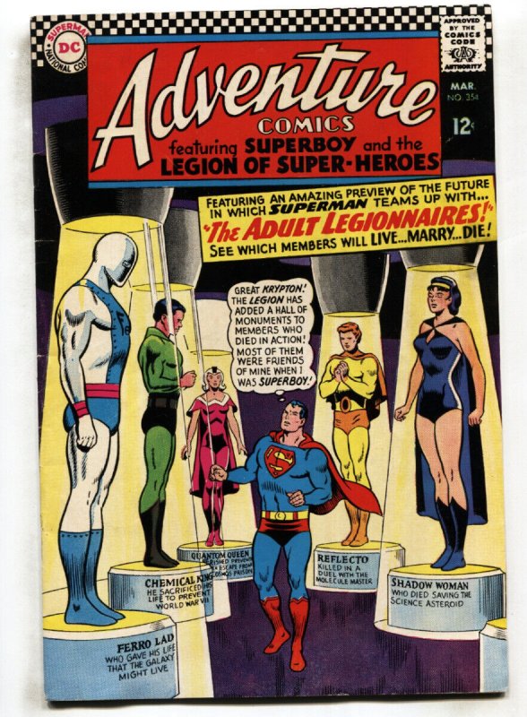 Adventure Comics #354 (DC Comics, 1967), raw comic book in FN/VF condition — front cover