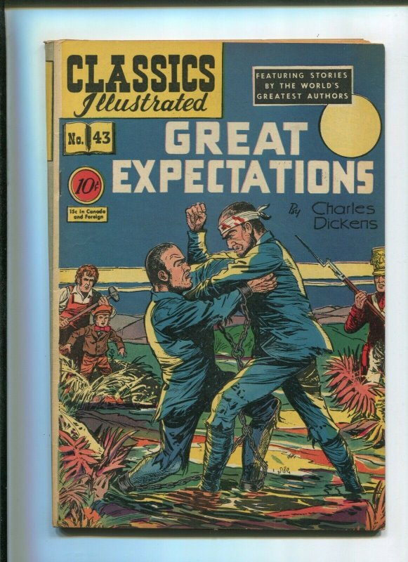 Classics Illustrated #43, raw comic book in 6.5 condition — front cover