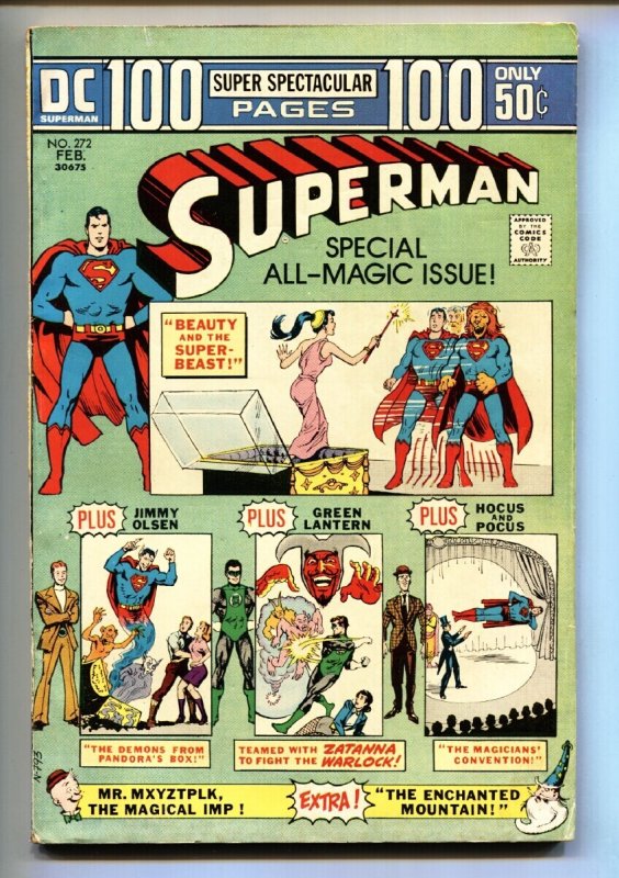 Superman #272 (DC Comics, 1974), raw comic book in VG/FN condition — front cover
