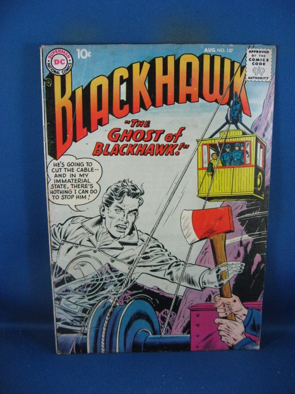 Blackhawk #127 (DC Comics, 1958), raw comic book in VG condition — front cover