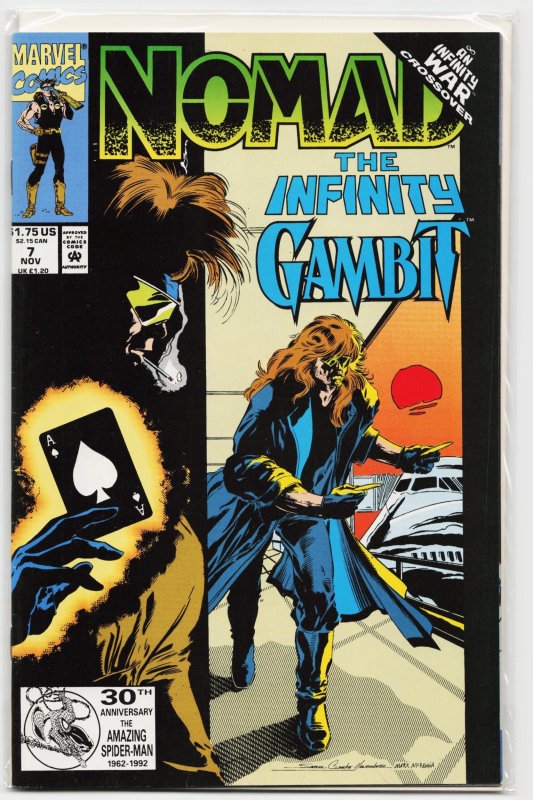 Nomad #7 (1992), raw, ungraded comic book — front cover