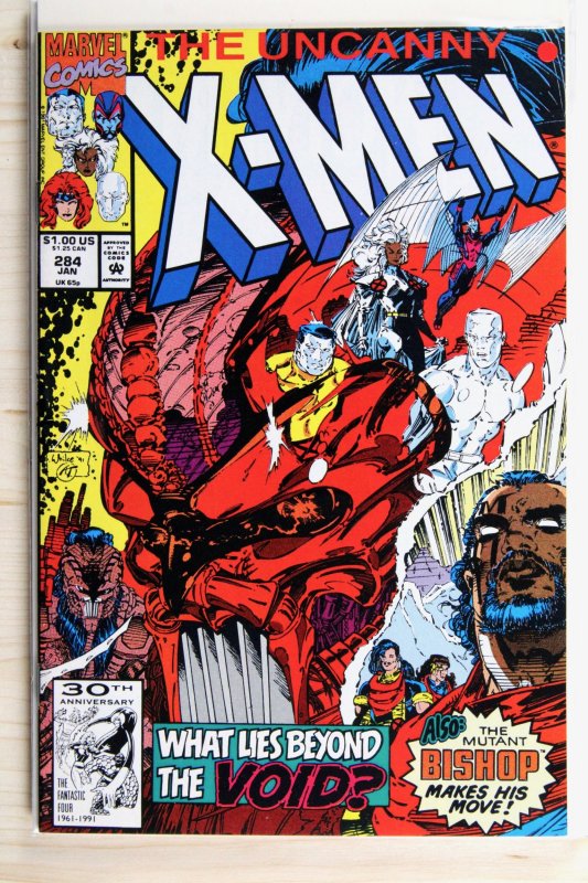 The Uncanny X-Men #284 (Marvel Comics, 1992), raw comic book in VF/NM 9.0 condition — front cover