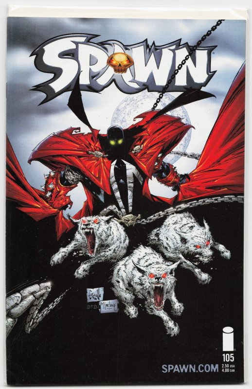 Spawn #105 (Image Comics, 2001), raw, ungraded comic book — front cover