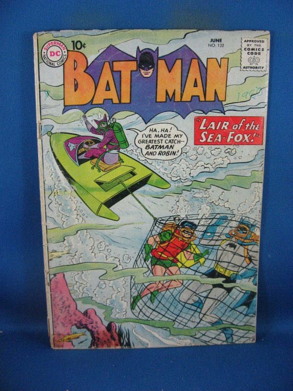 Batman #132 (DC Comics, 1960), raw, ungraded comic book — front cover