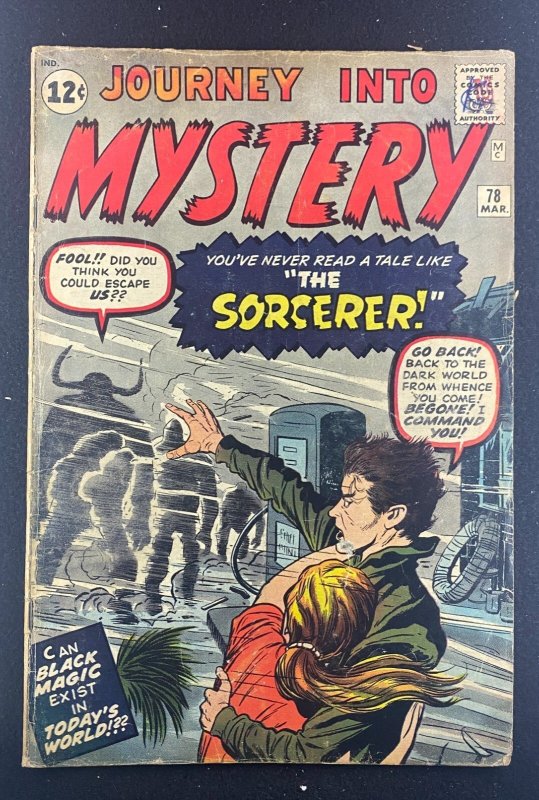 Journey into Mystery #78 (Marvel Comics, 1952), raw comic book in VG- 3.5 condition — front cover