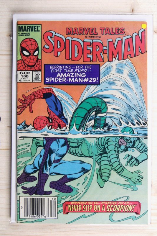 Marvel Tales #168 (Marvel Comics, 1984), raw comic book in VF 8.0 condition — front cover