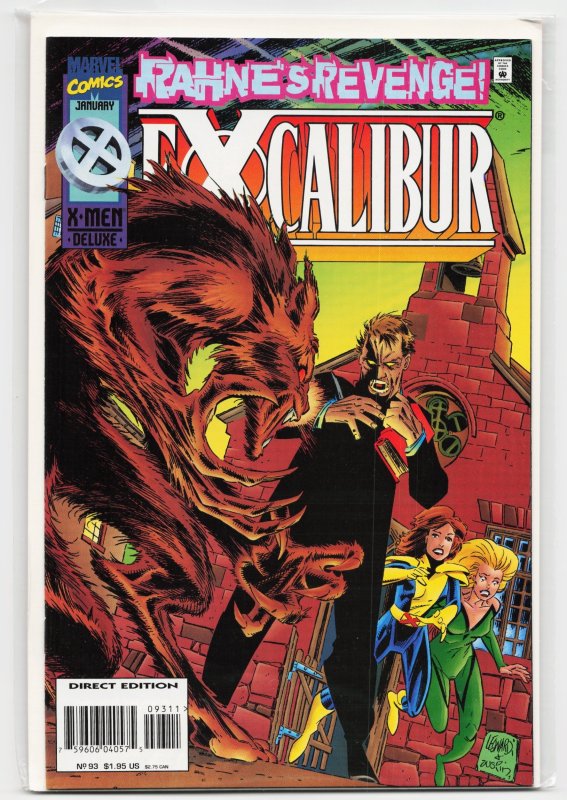 Excalibur #93 (Marvel Comics, 1996), raw, ungraded comic book — front cover