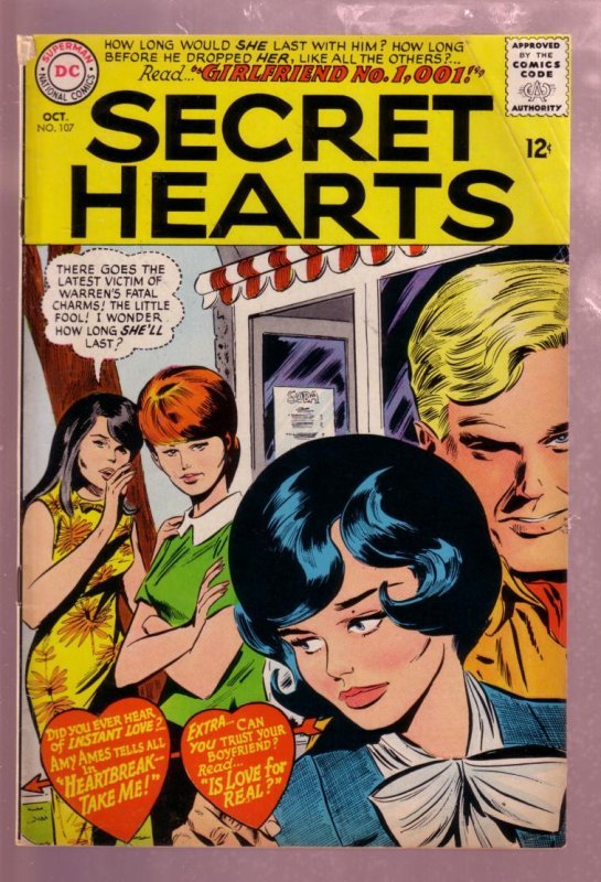 Secret Hearts #107 (DC Comics), raw comic book in VG condition — front cover