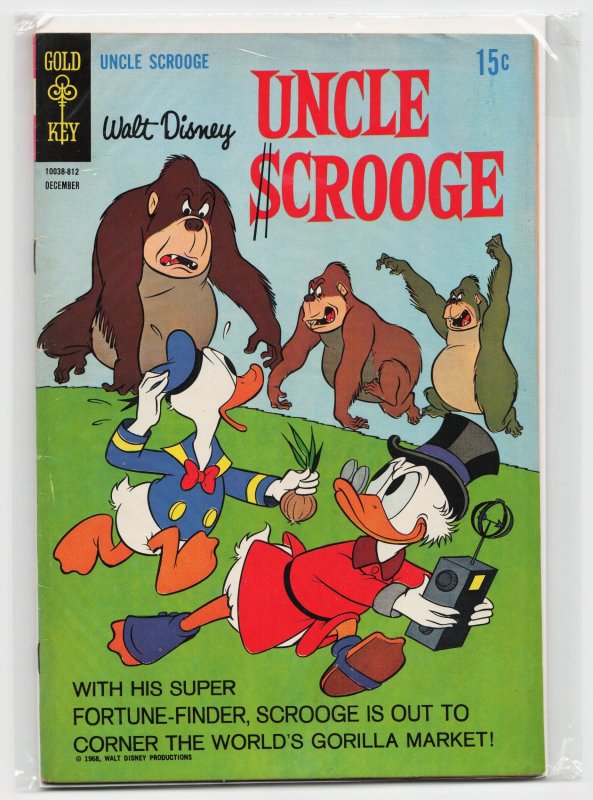 Uncle Scrooge #78 (Gold Key, 1968), raw, ungraded comic book — front cover