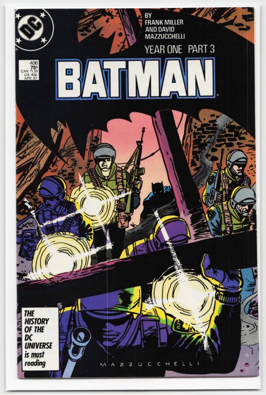 Batman #406 (DC Comics, 1987), raw, ungraded comic book — front cover