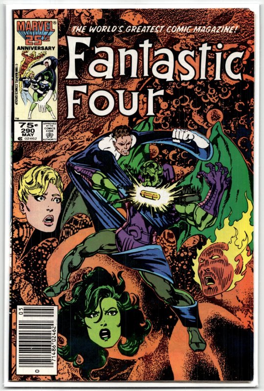 Fantastic Four #290 (Marvel Comics, 1986), raw, ungraded comic book — front cover