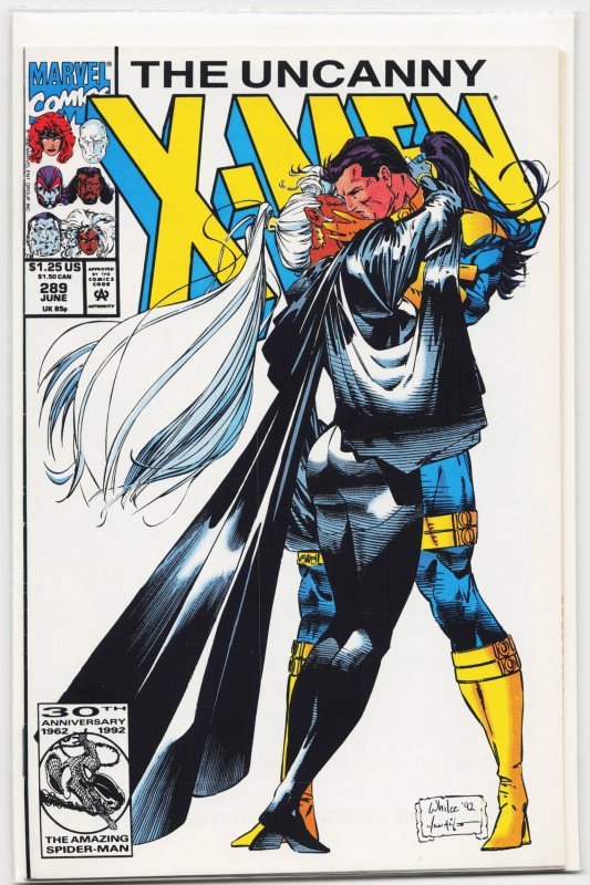 The Uncanny X-Men #289 (Marvel Comics, 1992), raw, ungraded comic book — front cover