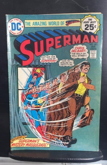 Superman #283 (DC Comics, 1975), raw, ungraded comic book — front cover