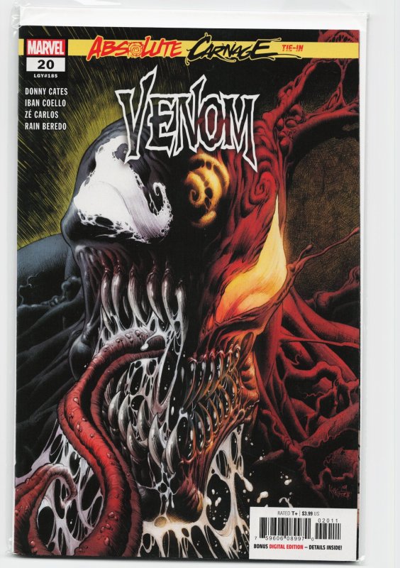 Venom #20 (Marvel Comics, 2020), raw, ungraded comic book — front cover