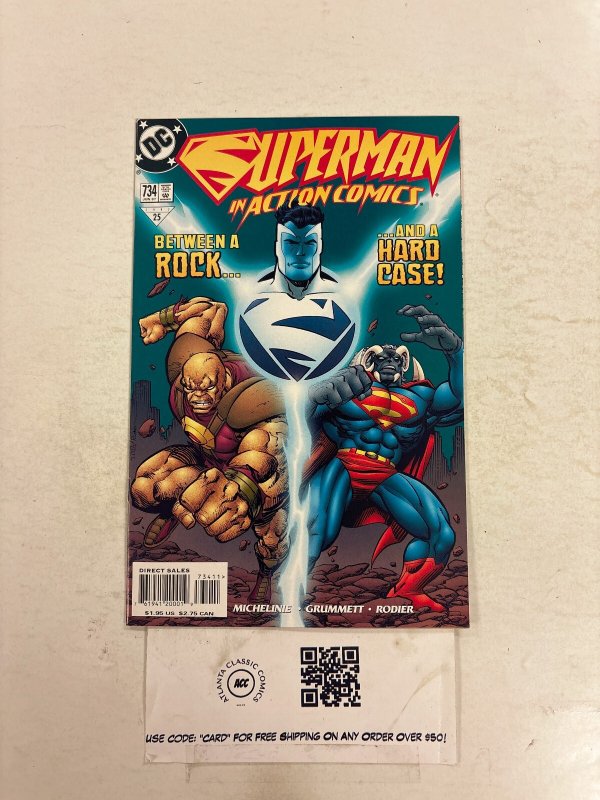 Action Comics #734 (DC Comics), raw comic book in NM condition — front cover