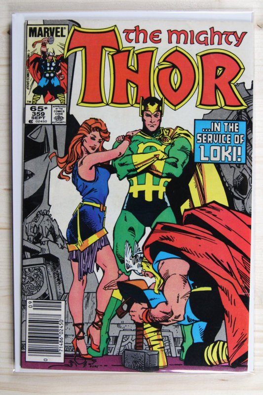 Thor #359 (Marvel Comics, 1985), raw comic book in VF 8.0 condition — front cover