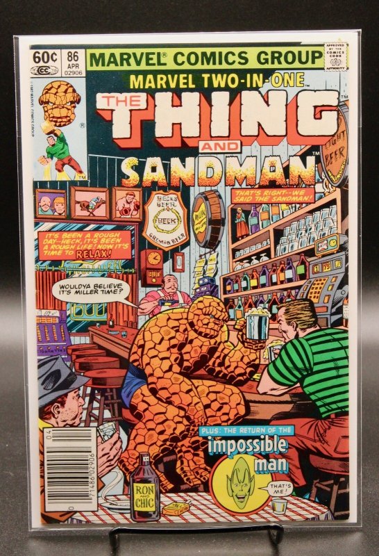 Marvel Two-in-One #86 (Marvel Comics, 1982), raw, ungraded comic book — front cover