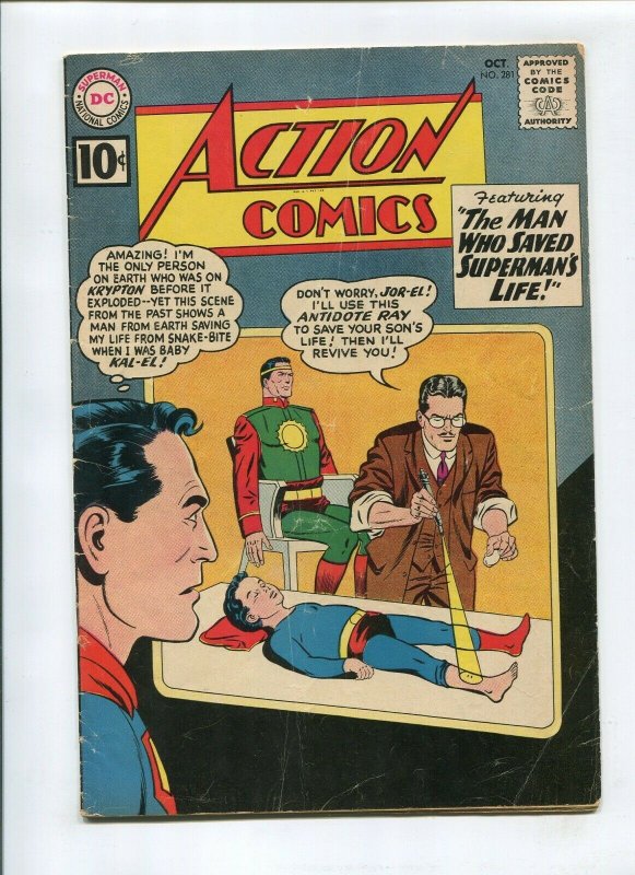 Action Comics #281 (DC Comics, 1961), raw comic book in 3.5 condition — front cover
