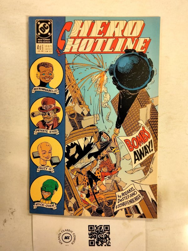 Hero Hotline #4 (DC Comics), raw comic book in NM condition — front cover