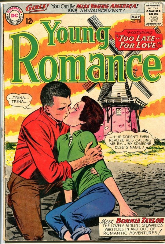Young Romance #129 (DC Comics, 1964), raw comic book in VG condition — front cover