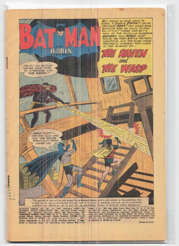 Batman #187 (DC Comics, 1966), raw, ungraded comic book — front cover