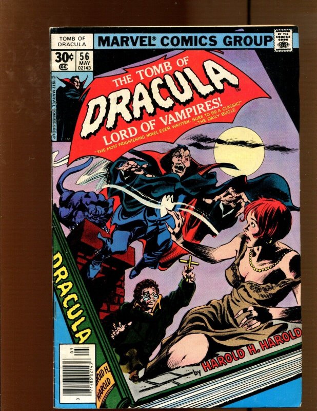 Tomb of Dracula #56 (Marvel Comics, 1977), raw comic book in 4.5 condition — front cover