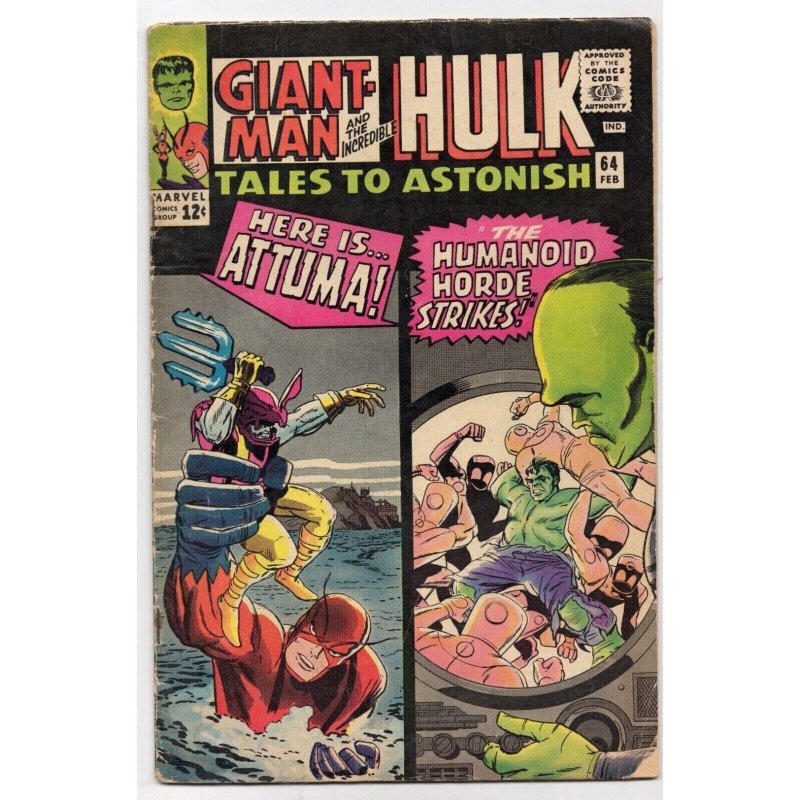 Tales to Astonish #64 (Marvel Comics, 1965), raw comic book in GD/VG 3.0 condition — front cover