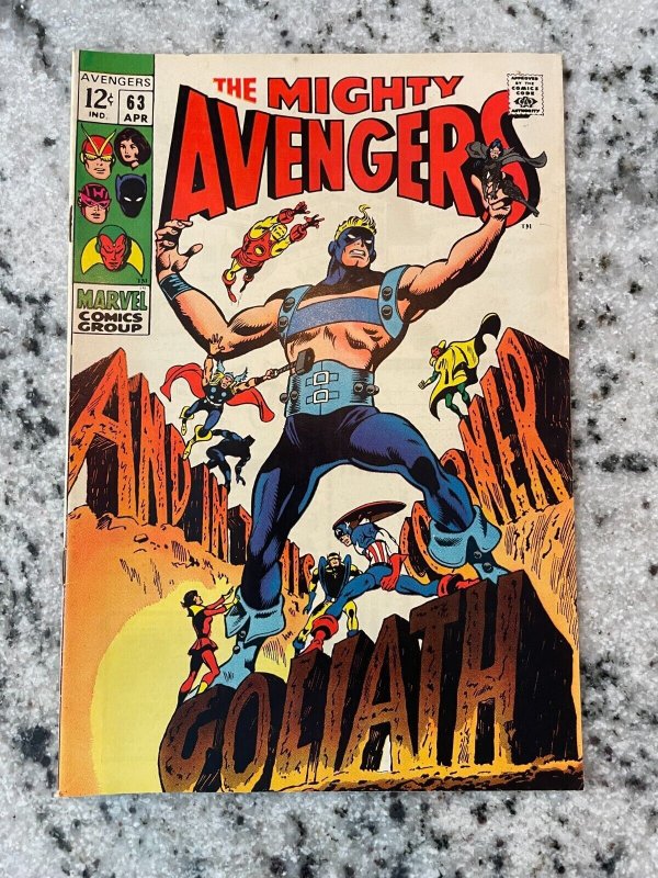 Avengers #63 (Marvel Comics), raw comic book in NM- condition — front cover