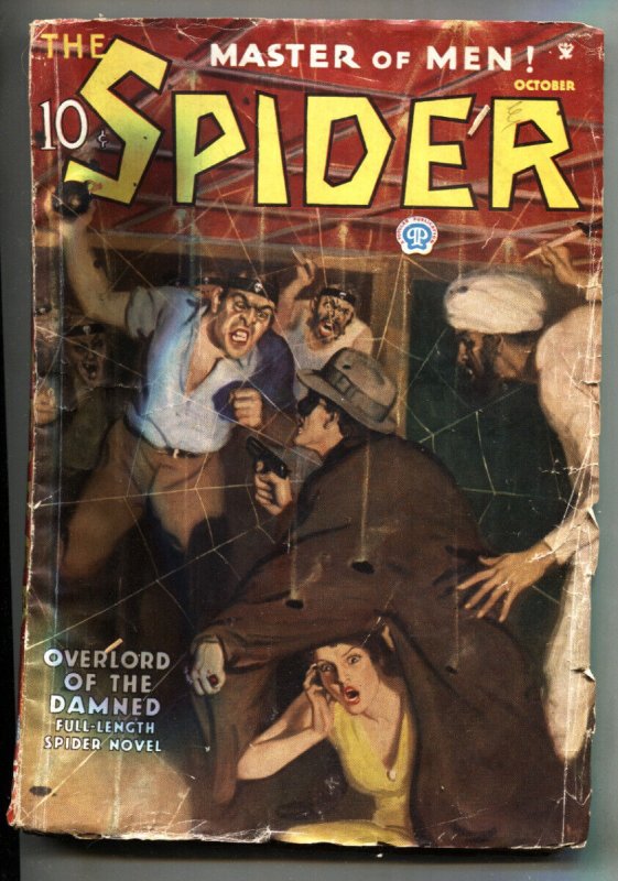 Pulp: Spider Oct 1935 // Weird Menace // John Howitt // Rare Pulp Magazine (1935), raw, ungraded comic book — front cover
