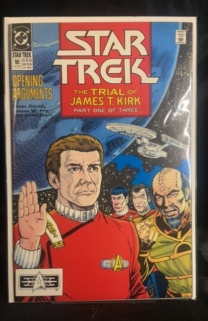 Star Trek #10 (DC Comics, 1990), raw, ungraded comic book — front cover