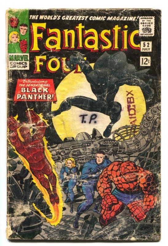 Fantastic Four #52 (Marvel Comics, 1966), raw, ungraded comic book — front cover
