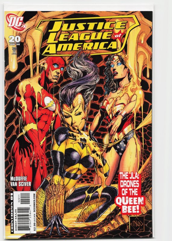 Justice League of America #20 (DC Comics, 2008), raw, ungraded comic book — front cover