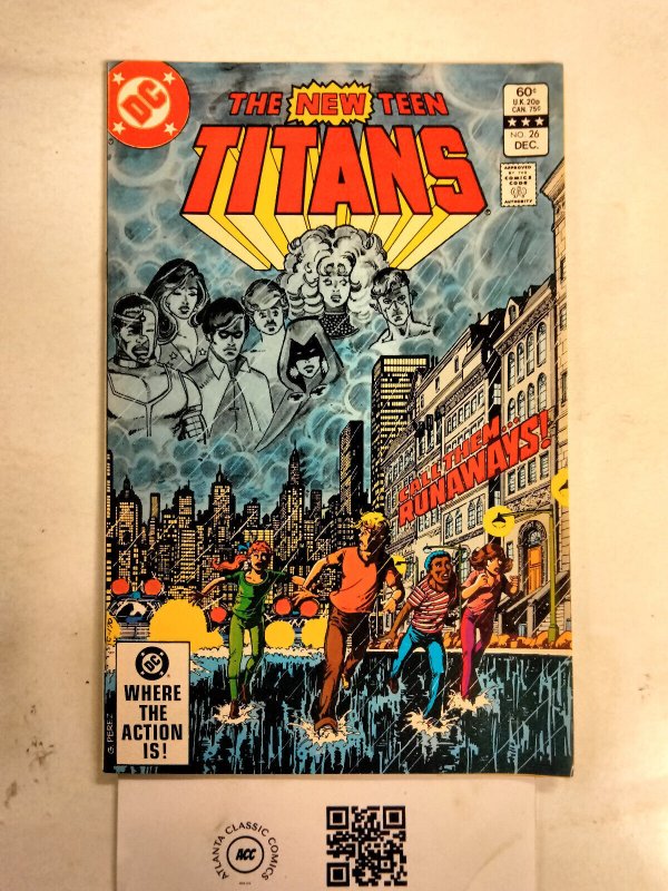 The New Teen Titans #26 (DC Comics, 1982), raw comic book in VF condition — front cover