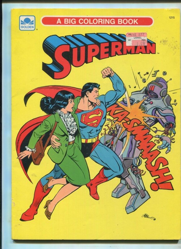 Golden Superman Coloring Book Unused Fine, raw, ungraded comic book — front cover